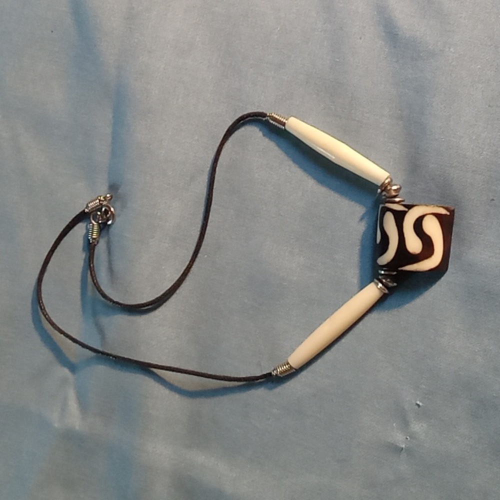 African Batic Bone Neclace